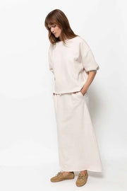 Liv Sweatshirt 3/4 Sleeves Ivory