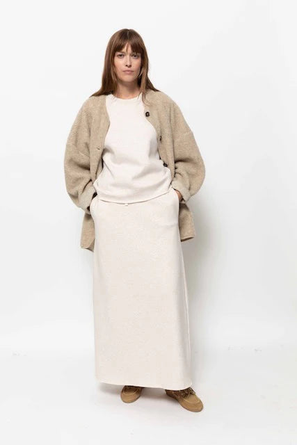 Kravitz Sweat Skirt Marled Ivory