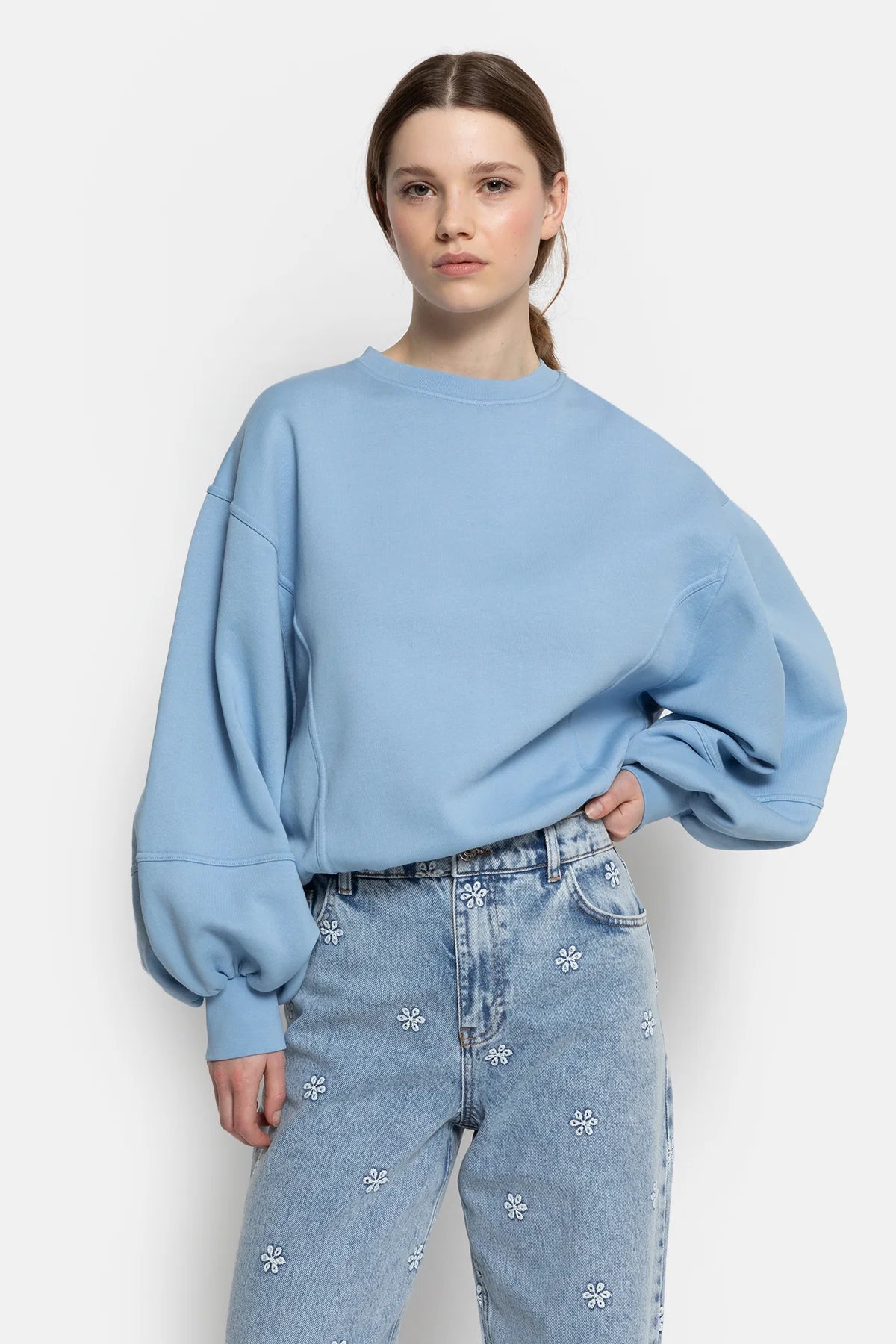 Meme Sweatshirt Baby Blue