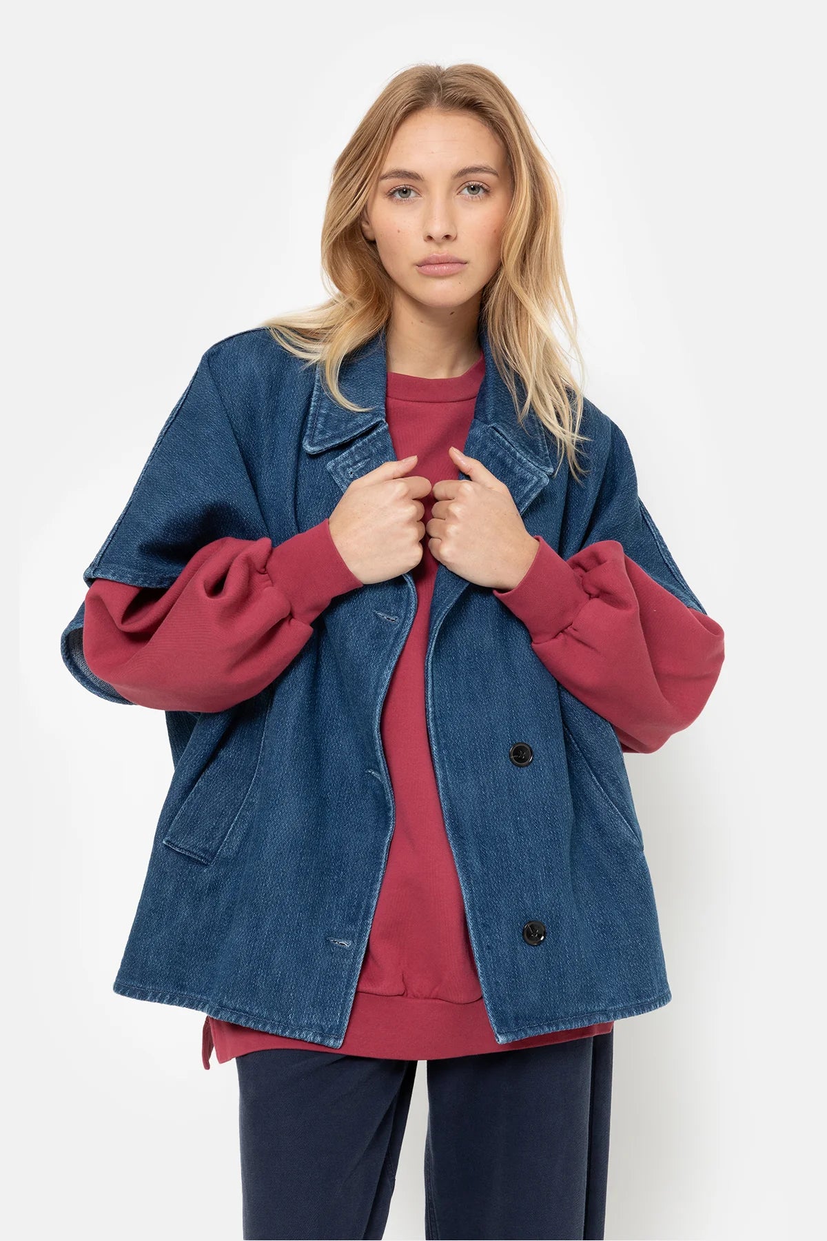 Lauren Denim Trench Dark Blue