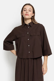 Odile brown Cropped Shirt