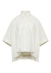 Long-sleeved shirt white cotton