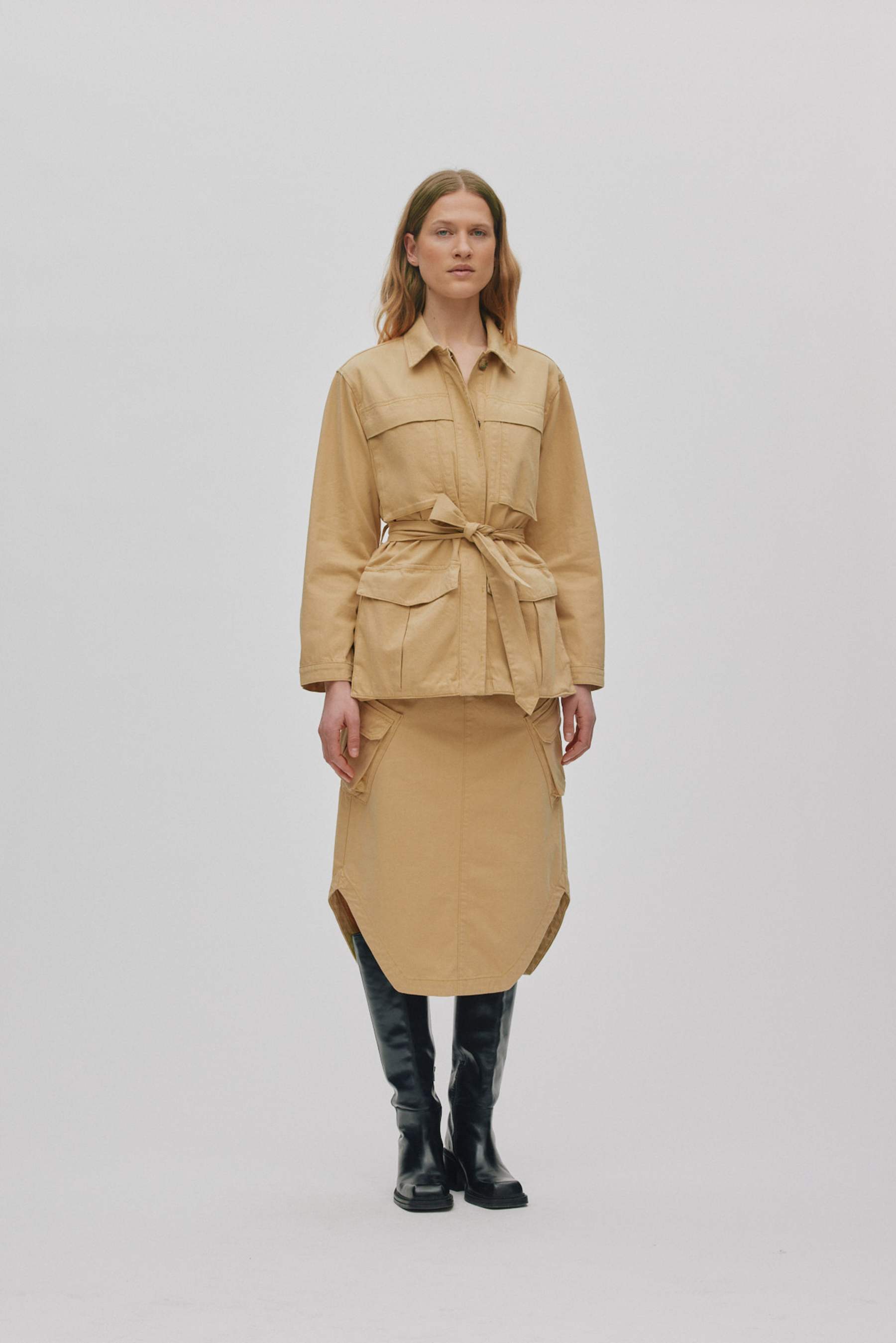 Ambra cargo skirt Sand