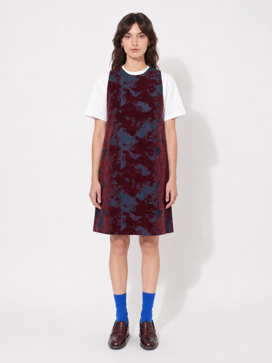 Cenny Dress Denim velvet Bordeaux