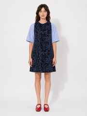 Cenny Dress Denim Leopard