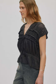 Elenor Voile Top Liqourice